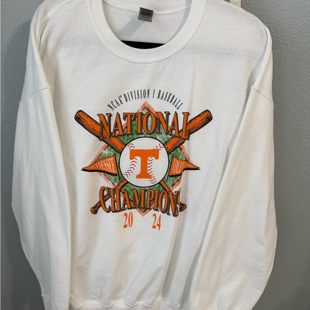 White Tennessee Baseball National Champion Sweatshirt